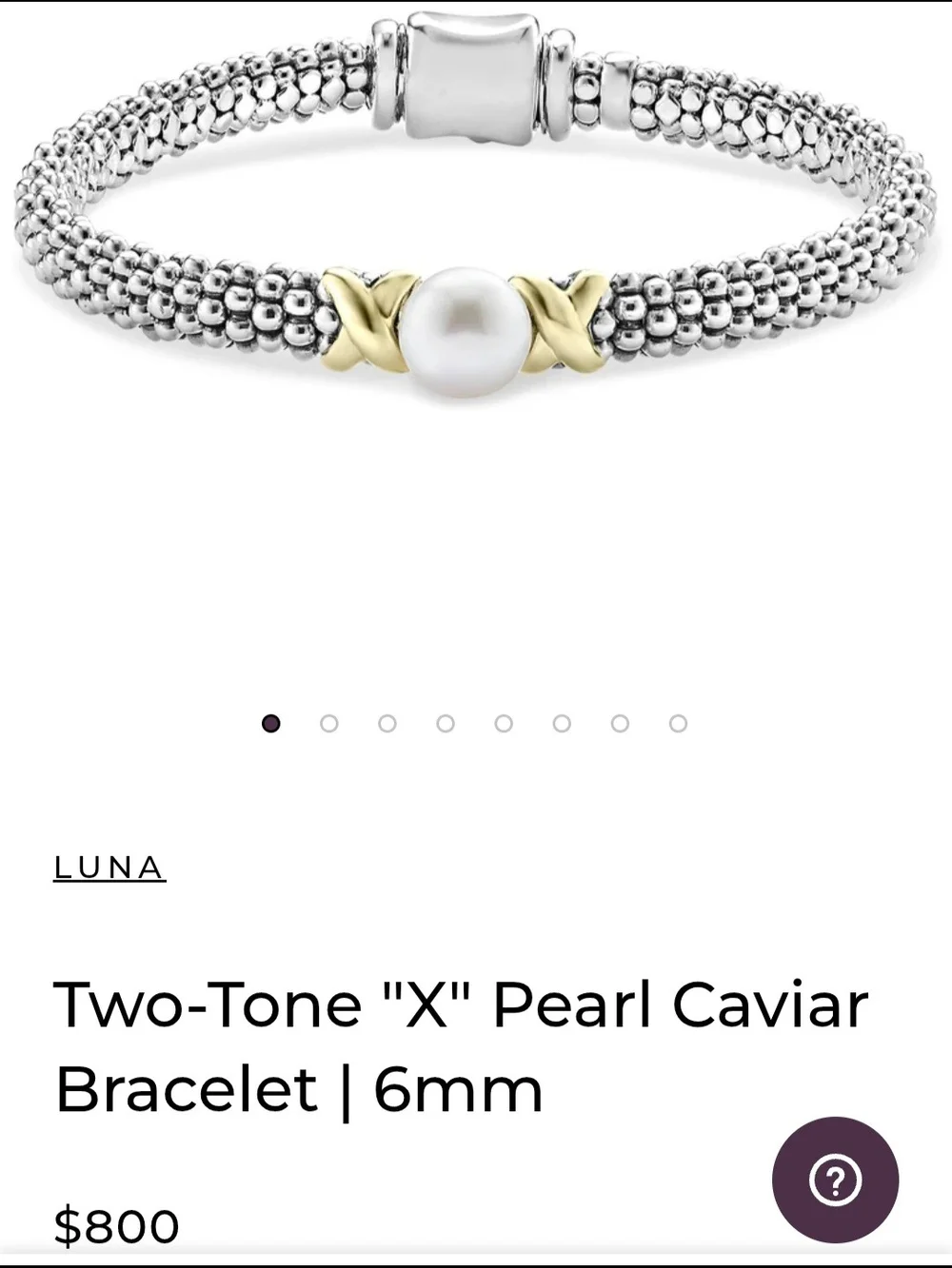 LAGOS Two-Tone Pearl Bracelet with 18k Gold X Accents